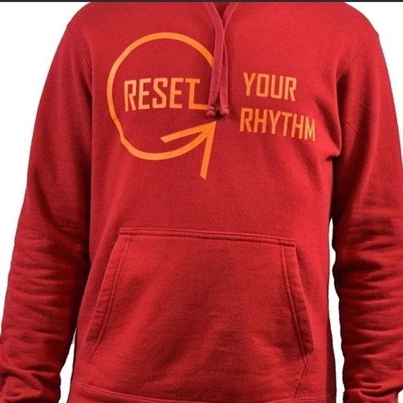 Men’s Hooded Sweatshirt ‘Reset Your Rhythm’ XL - Picture 3 of 10